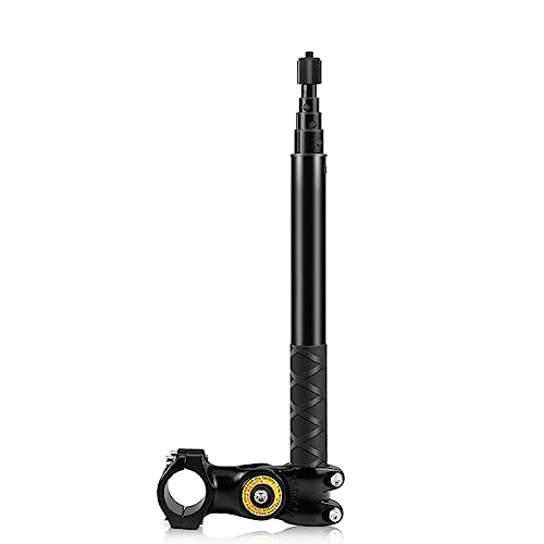 Andoer Bike Selfie Stick Handlebar Mount, Motorcycle Bike Selfie Stick Handlebar Mount Camera Bracket 27.9cm-113.5cm Adjustable Length with 1/4 Inch Screw Replacement for INSTA360 X2/X3