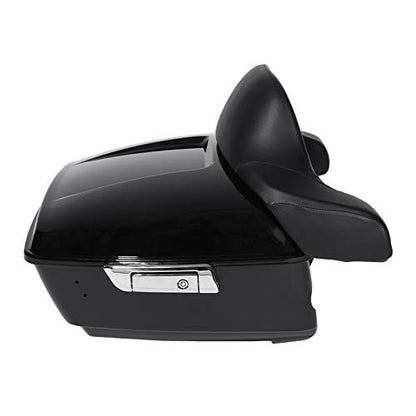 SLMOTO 13.7" King Tour Trunk Backrest, 13.7" Chopped Backrest Mounting Rack Round Fit For Harley Road King Road Glide Street Glide FLHXSE and CVO Limited FLHTKSE 2014-2025 - color: AStyle #09