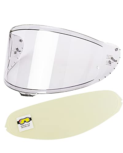 CWR-F2 Shield Visor with Anti-Fog Lens insert Film For RF-1400 RF1400 Motorcycle Helmet, CWR F2 Aftermarket Visor (Clear + Film) - color: Clear + Film