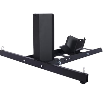 Motorcycle Wheel Chock for Trailer, Heavy-Duty Steel Stand Holds Up to 1800 Lbs, Adjustable Cradle Stop for 15-22 Inch Wheels, Secure Upright Position for Transport, Maintenance & Storage (1800 LBS) - size: 1800 LBS