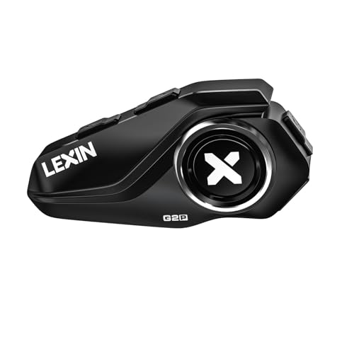 LEXIN G2P Motorcycle Helmet Bluetooth Headset, Group Intercom Communication System, FM Radio/ 6 Shells/Universal Pairing/Private Talk/Noise Cancellation, Fit for Snowmobile/ATV, 1 Pack - style: G2P Single Pack