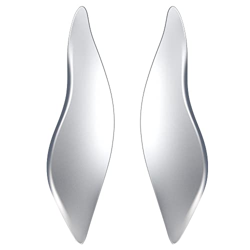 Advanblack Baracuda Silver Denim Side Wings Air Deflectors, Fairing Side Wing Windshield, Fairing Side Shield, Adjustable Wind Deflectors, Compatible for Harley Touring Street Electra Glide 2014-2023 - color: Baracuda Silver Denim