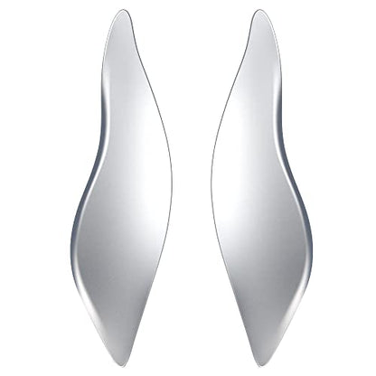 Advanblack Baracuda Silver Denim Side Wings Air Deflectors, Fairing Side Wing Windshield, Fairing Side Shield, Adjustable Wind Deflectors, Compatible for Harley Touring Street Electra Glide 2014-2023 - color: Baracuda Silver Denim