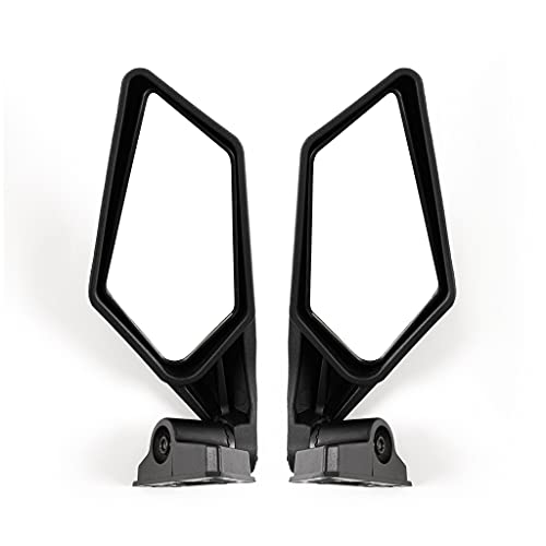 ATV Rear View Side Mirrors Universal Offroad Rear View Side Mirror, 2" Roll Bar Break Away and Adjustable For UTV ATV High Impact Shatter-Proof Tempered Glass (Driver and Passenger Side) - color: Black, size: Motorcycle Rear View Mirrors 34