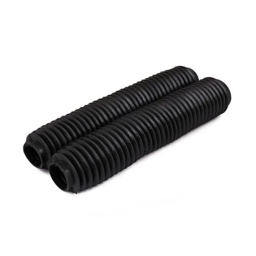 Motorcycle Front Fork Boots Shock Universal Absorber Covers Protector Rubber Dust Gator Guard Gaiters For Most Dirt Bike (Black) - color: Black