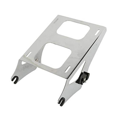 TCMT 13.7" King Motorcycle Trunk Two Up Mounting Rack Fit For Harley 2014-2025 Touring CVO Road King Road Glide Street Glide Electra Glide Pack - color: Style A Chrome 2 Up Rack#1
