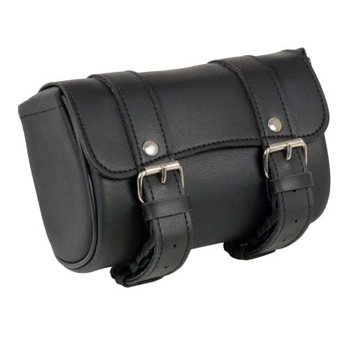 Milwaukee Leather SH62401 Black PVC Medium Motorcycle Tool Bag - One Size