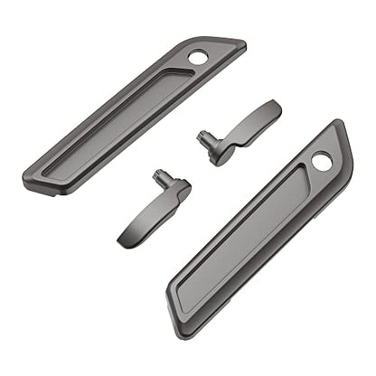 Advanblack Saddlebag Latches Covers, Lid Lifters Levers Fit for 2014+ Harley Touring Hard Saddlebags - Billet Silver - color: Billet Silver