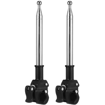Garneck 2pcs Portable Bike Flag Pole Mount Retractable Flag Pole for Camping Rvs Trucks