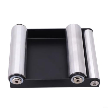 Motorcycle Tire Cleaning Stand Metal Bracket Portable Chain Clean Roller for Easy Wheel Maintenance and Quick Installation for Compatible with Most Motorbikes Black