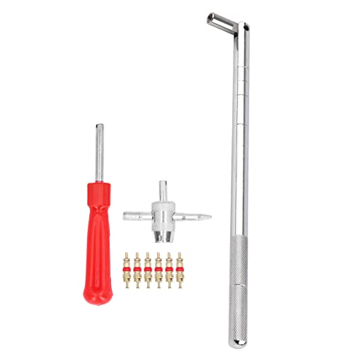 Chrome Alloy Repair Kit - Tire Valve Stem Puller Installer and Remover Tool Set for Automotive Maintenance, Compatible with Car Motorcycle and Air Conditioning Units