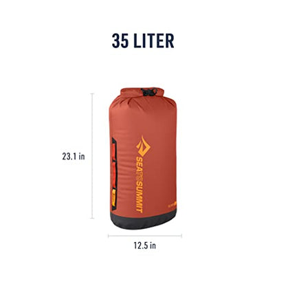Sea to Summit Big River Dry Bag, Heavy-Duty Dry Storage, 35 Liter, Picante Red - color: Picante Red, style: 35 Liter