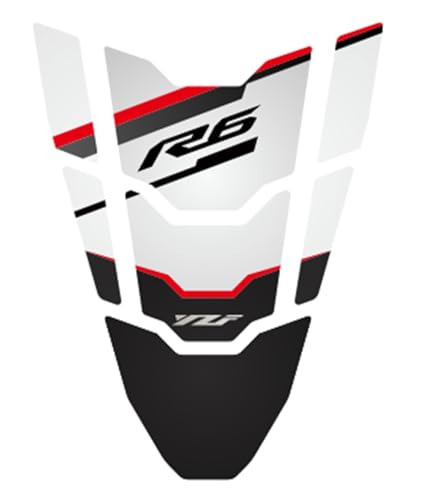 Tank Sticker for YZF R6 R 6 Motorcycle Accessory Fuel Tank Sticker Protector Decal Oil Gas Tankpad Stickers Accessories - color: White red