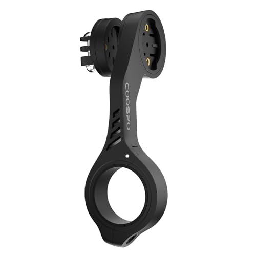 CooSpo Bike Computer Out Front Mount MT5S, Compatible with Garmin and GoPro, Bike Computer Mount Adapter for Handlebar 25.4mm/31.8mm - style: MT5 with adapter