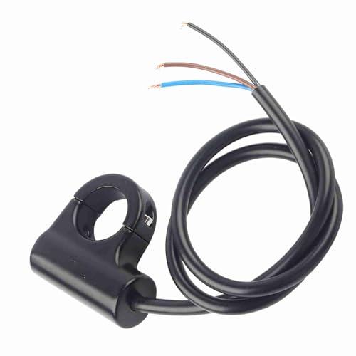 Motorcycle Headlight Handlebar Switch Control, Horn Momentary Button Universal 22mm Handlebar Mount Switch Push Button Headlight Brake Fog Lights ON/Off(ON/Off Button) - color: ON/OFF Button