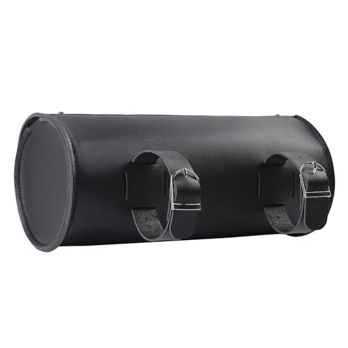 H RUO Motorcycle Handlebar Bag Saddlebag Tool Storage Pouch with Lock Handlebar Fork Bag Sissy Bar Roll Bag Universal for Harley Sportster Softail Dyna Suzuki Yamaha