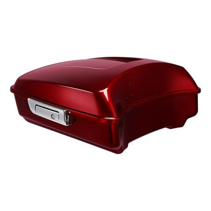 TCT-MOTORPARTS Chopped Tour Luggage Trunk w/Wrap-Around Backrest Pad + Black Two-Up Tour Mounting Rack Fit For Harley Street Glide Special Velocity Red Sunglo 2017S - color: Fit for Velocity Red Sunglo #4