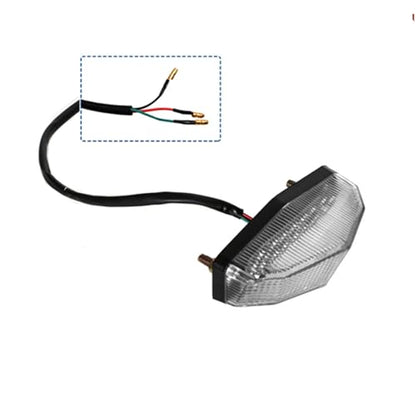 12V Universal 12 LED Motorcycle Rear Tail Light Brake Stop Running TAIL LIGHT Compatible With ATV Dirt Bike Dual Sport (Clear) - color: Clear