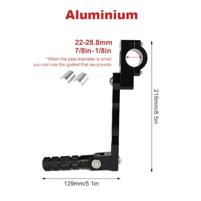 Xitomer 22-28mm Adjustable Highway Pegs Fit for Vulcan 650 S 2024 2022 2023 2021-2015 Vulcan 650 2015-2024 Footpegs Passenger Foot Pegs For Crash Bars (165mm) - size: 165mm
