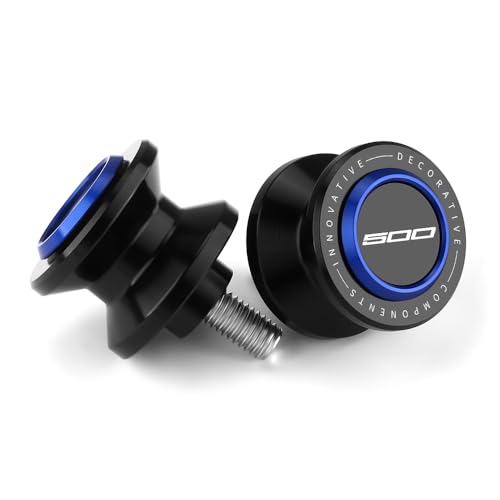 8mm CNC Aluminum Motorcycle Swingarm Spools Sliders Rear Stand Frame Sliders Compatible With Ninja 500 ABS/ABS SE/ABS KRT Edition 2026 2025 2024 Ninja500 Ninja 500 Accessories (Blue) - color: blue