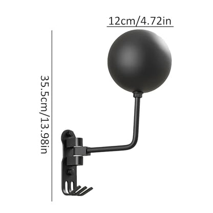Wall Mounted Helmet Stand – Motorcycle Storage Hanger, 180 Degree Swivel Organizer | Display Rack, Metal Holder With Hooks For Jackets, Cycling Gear, Garage Equipment Storage