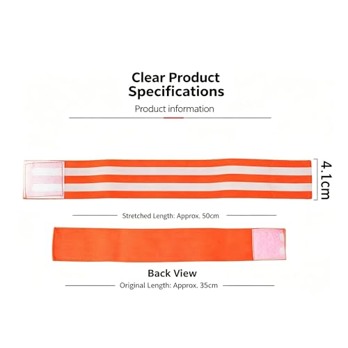 2 Pcs Reflective Pant Bands, High Visibility Elastic Leg Straps for Cycling, Night Running, Safety