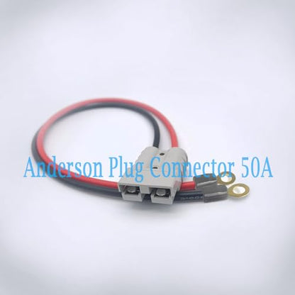 Anderson Plug Connection Cable 50A Anderson SB50 Plug Battery Quick Connector Cable 1.64 ft 10AWG Cable with 50A Connector - size: Anderson O-ring 50cm