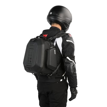 Motorcycle Tail Bag Waterproof 23-35L Expandable Motorbike Helmet Bag Luggage Bag Storage Bag with Sissy Bar Straps Matte Black