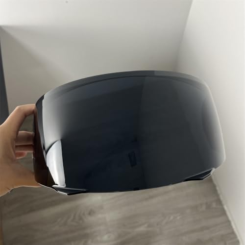 HJ-33 Helmet Visor For i90.Replacement Motorcycle Helmet Shield Compatible with HJC i90 (Deep Black) - color: Deep Black
