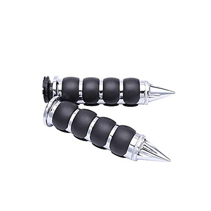 DREAMIZER 25.4MM Motorcycle Handlebar Grips 1 inch Compatible with Honda Shadow Spirit 750 Valkyrie Fury VTX1300 VTX1800 VT400 VT750 VT1100 - Smooth - style: Piont-chrome