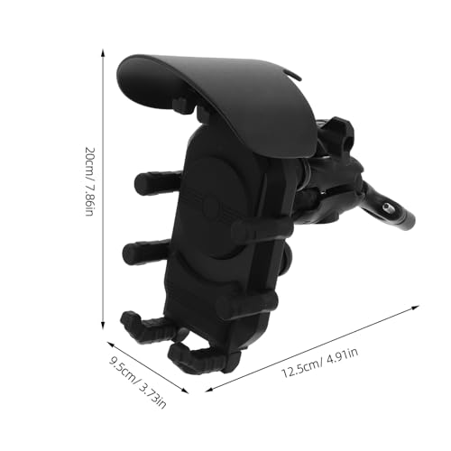Healeved Motorcycle Phone Holder with Anti-Vibration Shock Absorber, Detachable Bike Handlebar Mount for Navigation and Camera Use, Secure Cellphone Bracket for Motorbike Riders