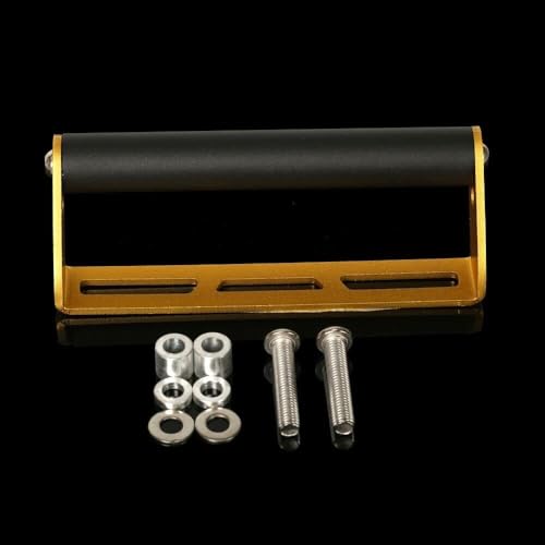 Off-Road Motorcycle Phone Mount, Universal Handlebar Mount for GPS Navigation & Smartphone, Dirt Bike Phone Holder (Gold) - size: Gold