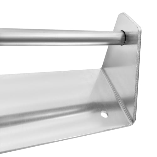 Aluminum 18" L x 5.98" W x 5.98" H Dual Helmet Holder and 17" L×3" W×3" H Tie Down Ratchet Strap Rack Suitable for Enclosed Race Trailer Garage Bike Shop Automotive Accessory