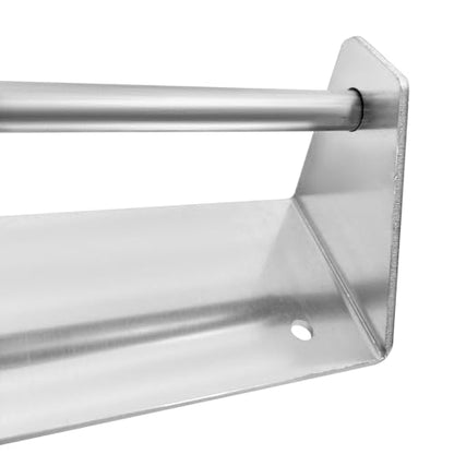 Aluminum 18" L x 5.98" W x 5.98" H Dual Helmet Holder and 17" L×3" W×3" H Tie Down Ratchet Strap Rack Suitable for Enclosed Race Trailer Garage Bike Shop Automotive Accessory