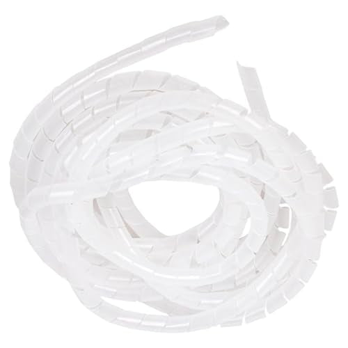 Spiral Cable Wrap - 9.8 Ft 5/8" Spiral Wire Wrap Cord Covers Bundle Sleeve Hose for Computer Electrical Wire Organizer (White, 5/8 Inch-9.8Ft) - color: White, size: 5/8 Inch-9.8Ft