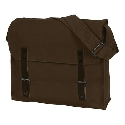 Rothco Canvas Utility Bag – Durable Crossbody Shoulder Satchel for Everyday Hobby Essentials and Supplies For Men and Women - color: Brown