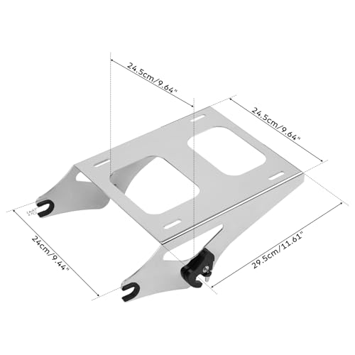 Vivid Black King Tour Luggage Trunk Backrest Mounting Rack Plate Fit for Harley 2014-2025 Touring Electra Glide CVO Street Road Glide Road King - color: Black King Trunk Backrest #02