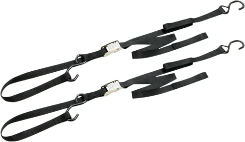 Ancra 49380-11 Black 69" Long Tie Down with Integrated Soft Hooks - size: 69 Inches