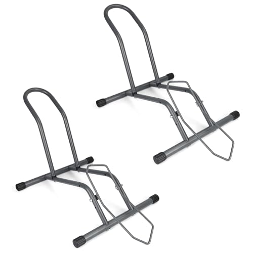 Bike Floor Stand for Mountain MTB & Road Bicycles 23c-4.0 inch Wide Tire 20-29 inch Tire Indoor Outdoor Bike Rack Bicycle Floor Stand (Gray(2 Pack)) - color: Gray(2 Pack)