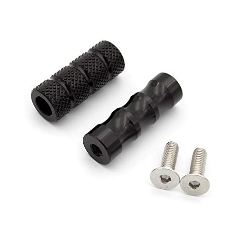 PROCNC 6mm Motorcycle Knurled Shifter Peg Anti-Skid Gear Shift Brake Lever Foot Pegs Pedal Hole Footrests Footpeg Rearsets For Suzuki Yamaha Kawasaki Bmw (Black) - color: black