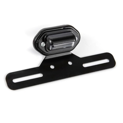 1pcs Motorcycle Tail Light With License Plate Bracket Holder Retro Rear Lamp For Cafe Racer Custom Bobber Chopper (Black-1) - color: Black-1