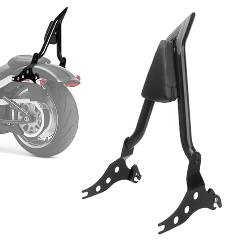 Motorcycle Sissy Bar Detachable Passenger Backrest Pad Fit for Harley Softail Breakout 2013-2023 Fat Boy FLFBS FLFB 2018-2023, black