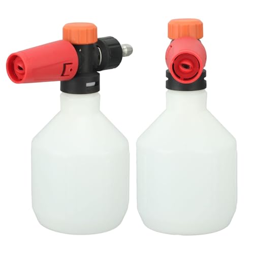 Foam Cannon Pressure Washer, Adjustable Snow Foam Sprayer Cleaning Kit for Cars Trucks 1/4 Inch Quick Connector Brass Plastic 500ML Round 1 Pack