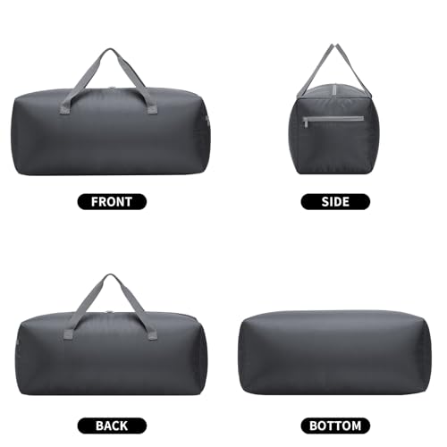 iFARADAY Foldable Duffel Bag 30" / 75L Lightweight with Water Rresistant for Travel-Grey - color: Grey-75L