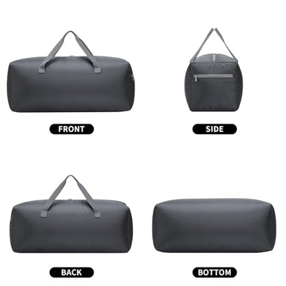 iFARADAY Foldable Duffel Bag 30" / 75L Lightweight with Water Rresistant for Travel-Grey - color: Grey-75L