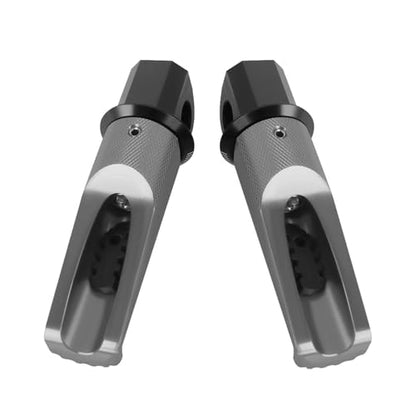Motorcycle Footpegs Rear Passenger Foot Pegs Replacement for Yamaha YZF R25 R3 R15 MT03 MT25 MT07 MT09 MT10 XSR 700 900 T-MAX TMAX T MAX 530 500 FZ1 FZ6 Foot Rests Pedal (titanium) - color: titanium