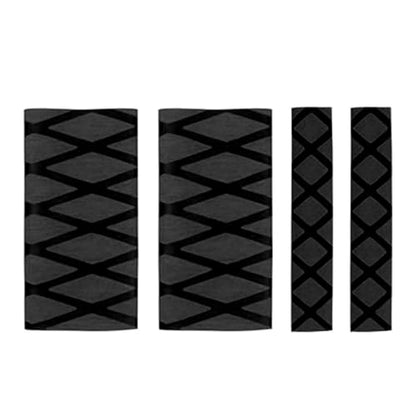 4PCS Motorcycle Hand Grips Cover, Anti-Slip Mesh Pattern Handlebar Protector, Heat Shrink Rubber Motorbike Grips Protective Sleeve, Universal for Most Vehicle Handles, Handbrakes (Black)