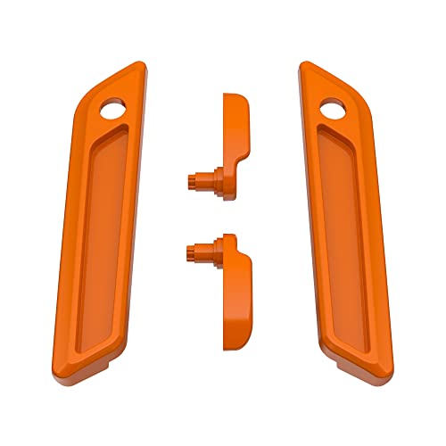 Advanblack Saddlebag Latches Covers, Lid Lifters Levers Fit for 2014+ Harley Touring Hard Saddlebags - Baja Orange - color: Baja Orange