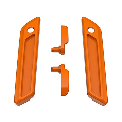 Advanblack Saddlebag Latches Covers, Lid Lifters Levers Fit for 2014+ Harley Touring Hard Saddlebags - Baja Orange - color: Baja Orange