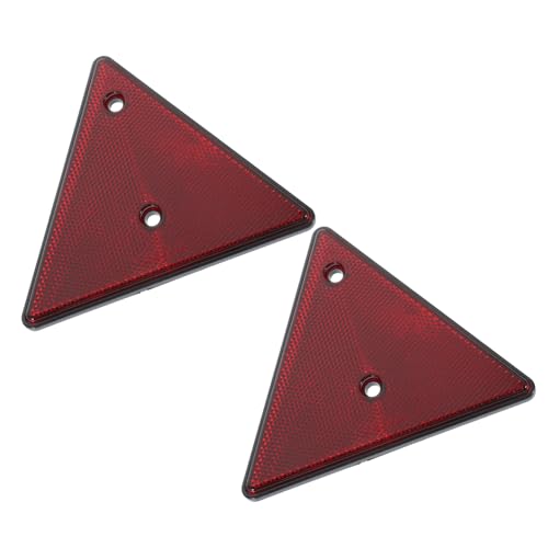 2pcs Reflective Triangle Safety Signs for Vehicles Emergency Roadside Warning Reflectors for Cars Trucks and Trailers Weather-resistant and Visible Low Light Conditions